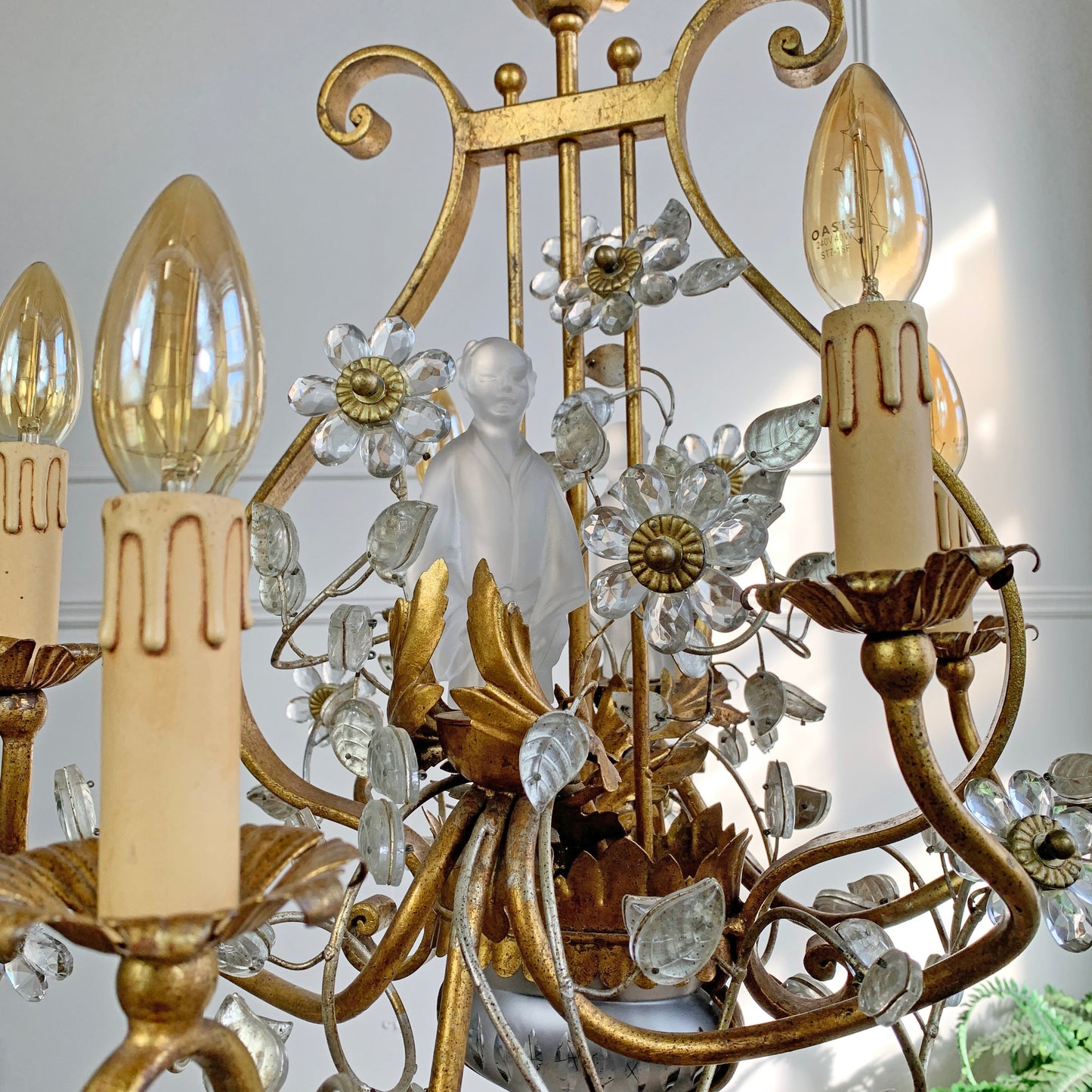 Banci Firenze Gilt Crystal Chinoiserie Chandelier