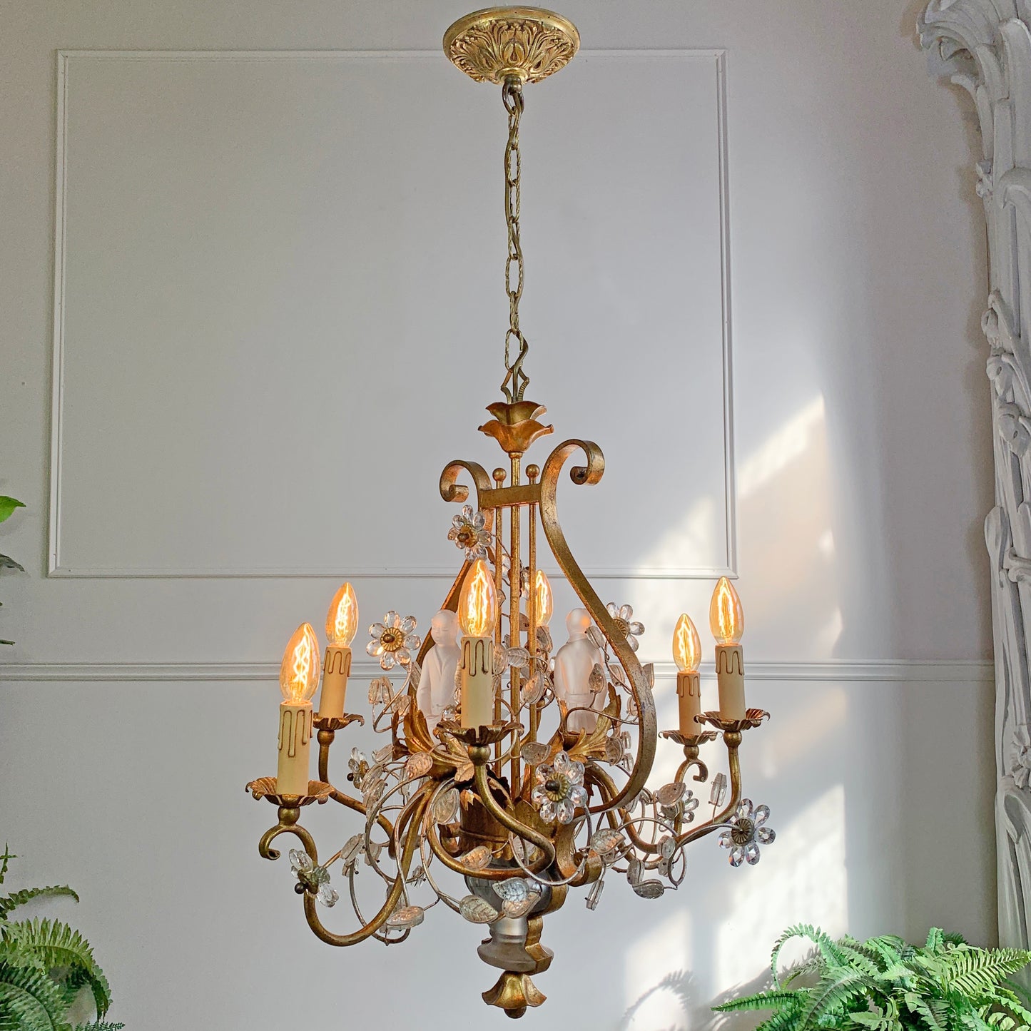 Banci Firenze Gilt Crystal Chinoiserie Chandelier