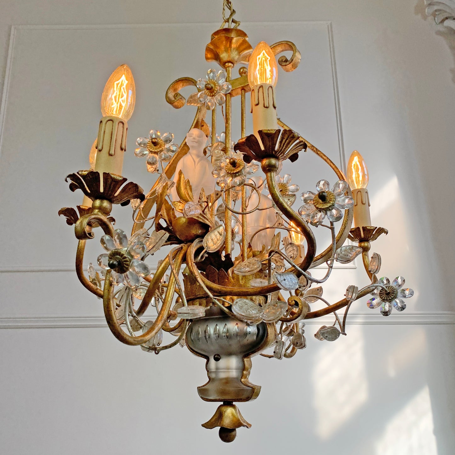 Banci Firenze Gilt Crystal Chinoiserie Chandelier