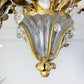 1950's Banci Firenze Gilt Crystal Floral Chandelier
