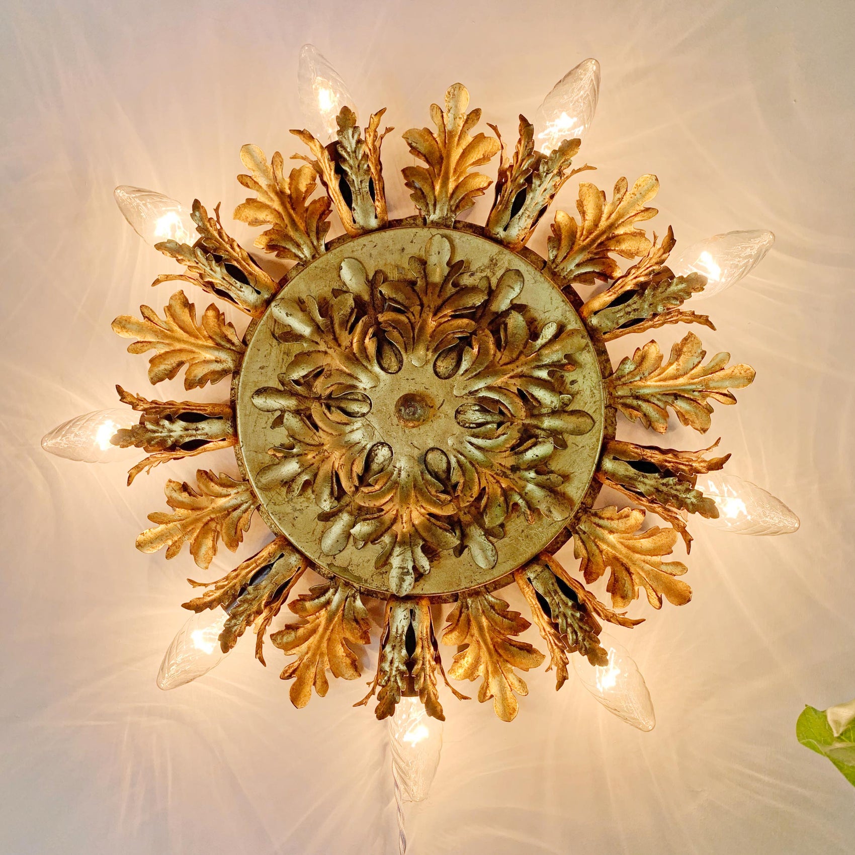 Banci Firenze 1950's Gold Flush Light