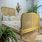 Giltwood Bergere Cane Bed Maple and Co of England Circa 1900