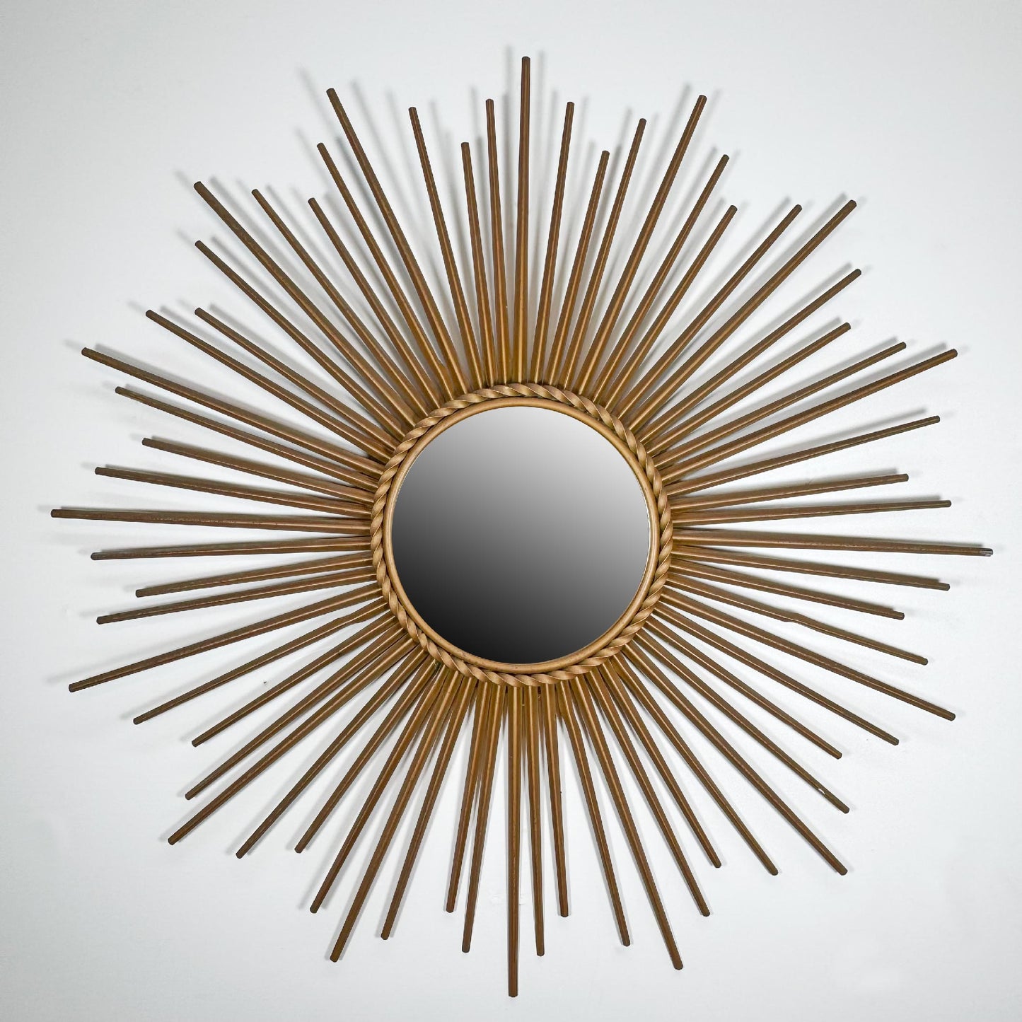 Large Chaty Vallauris Vintage Sunburst Mirror 1950
