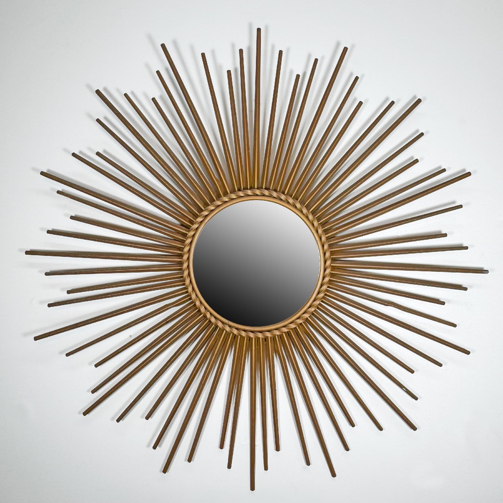 Large Chaty Vallauris Vintage Sunburst Mirror 1950