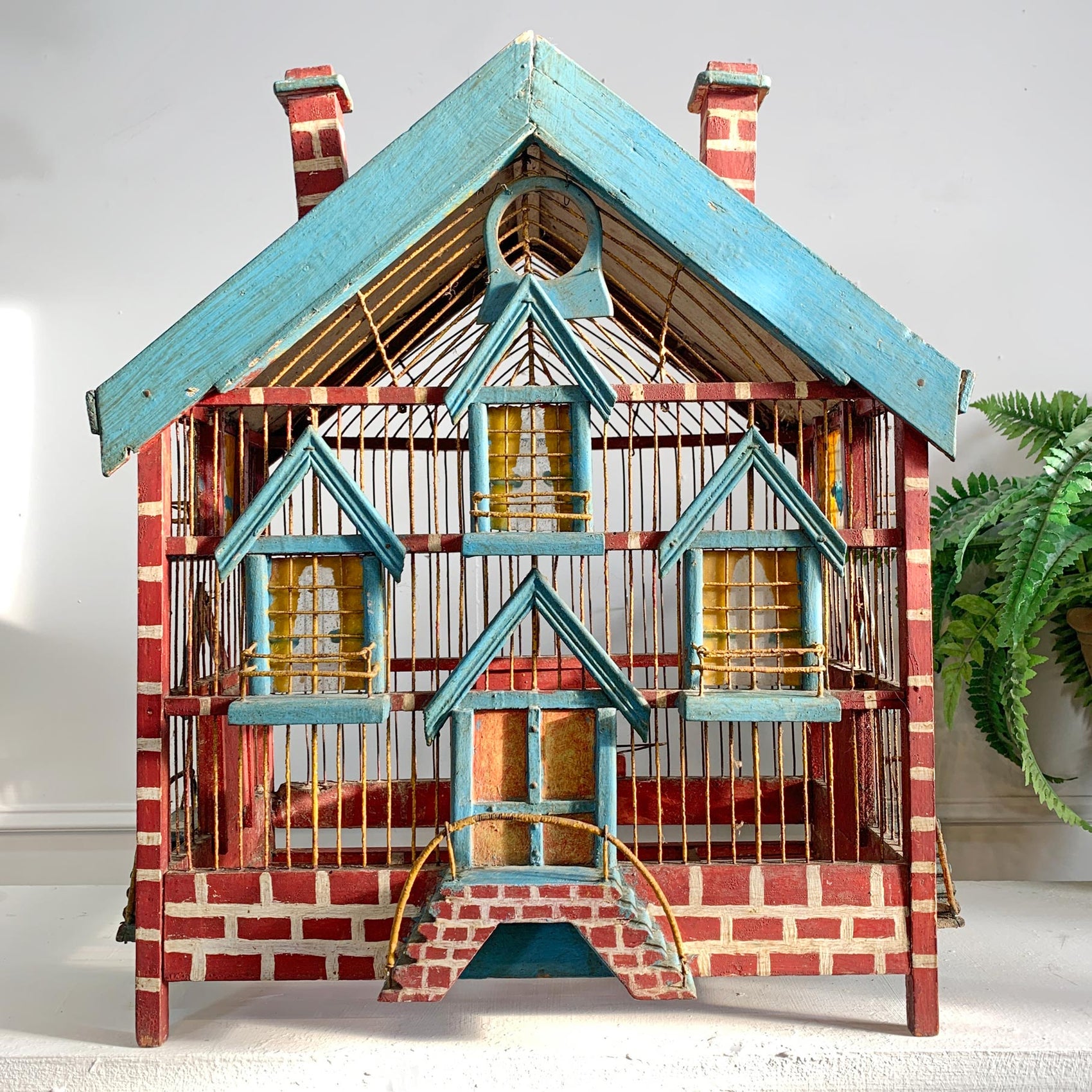 19th Century German Folk Art Bird Cage