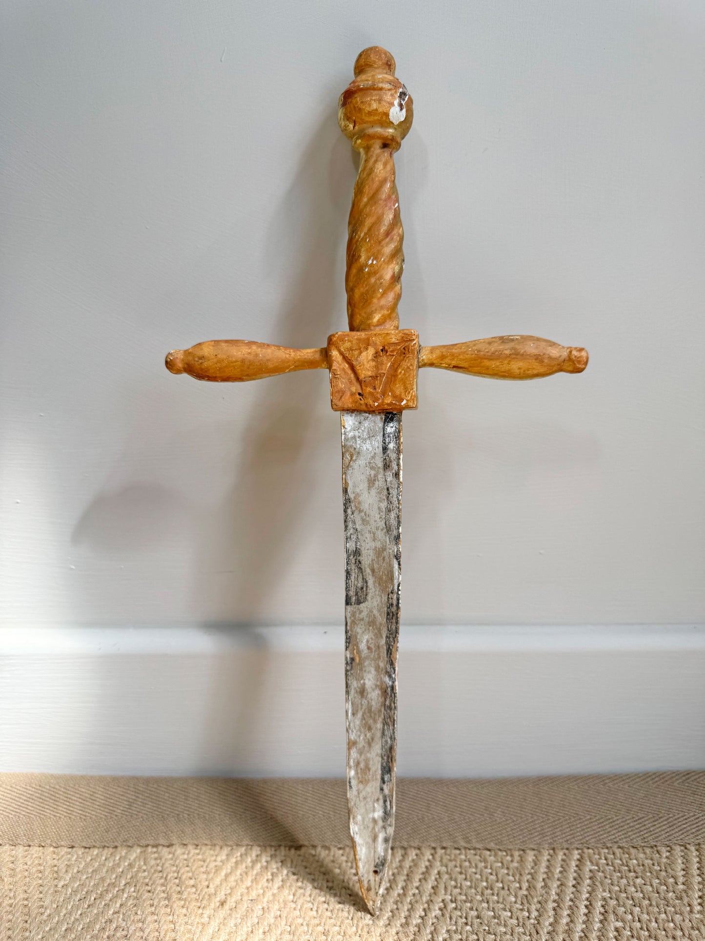 18th Century Carved and Giltwood Dagger / Sword