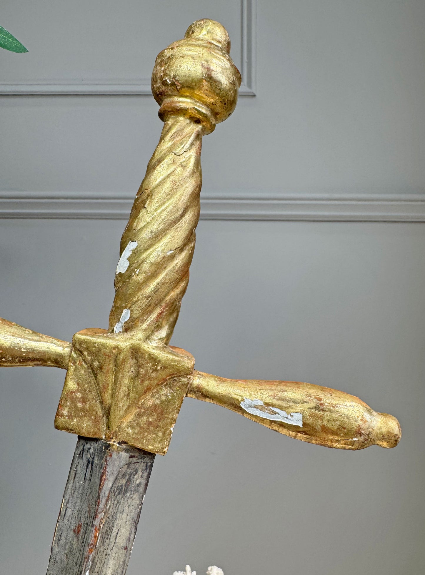 18th Century Carved and Giltwood Dagger / Sword