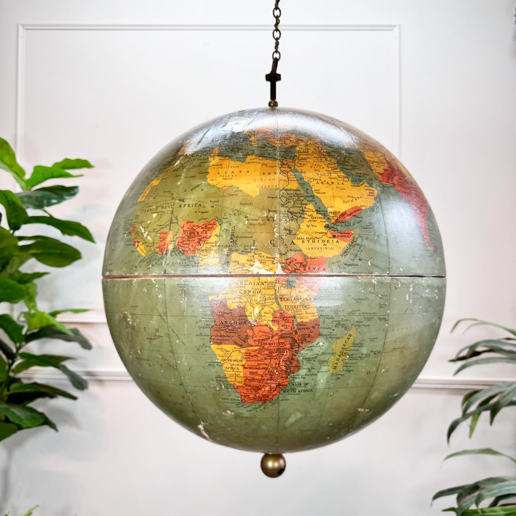 Large 1950's Philips' Hanging Globe