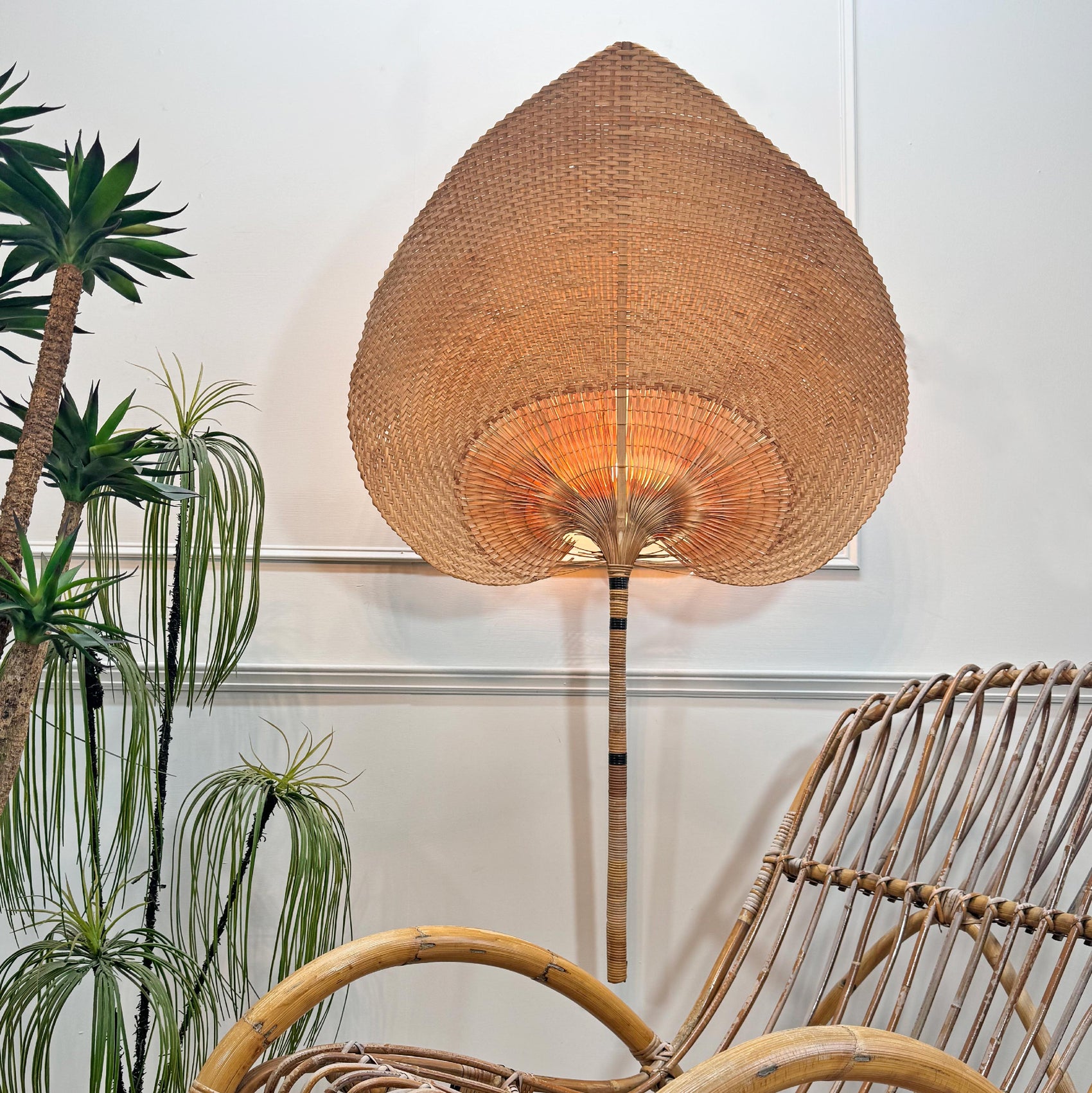 Large Ingo Maurer style Uchiwa Wall Light
