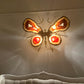 Isabelle Faure Signed Illuminated Gold Butterfly Sculpture in Brass and Agate