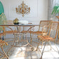 19th Century Large French Wrought Iron Table with Glass Top
