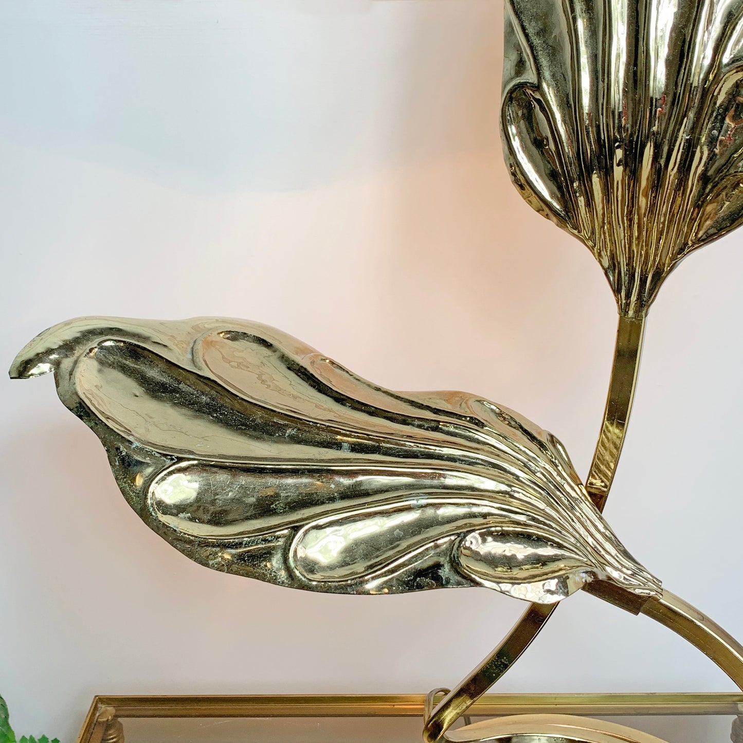 Tommaso Barbi Gold Double Leaf Lamp