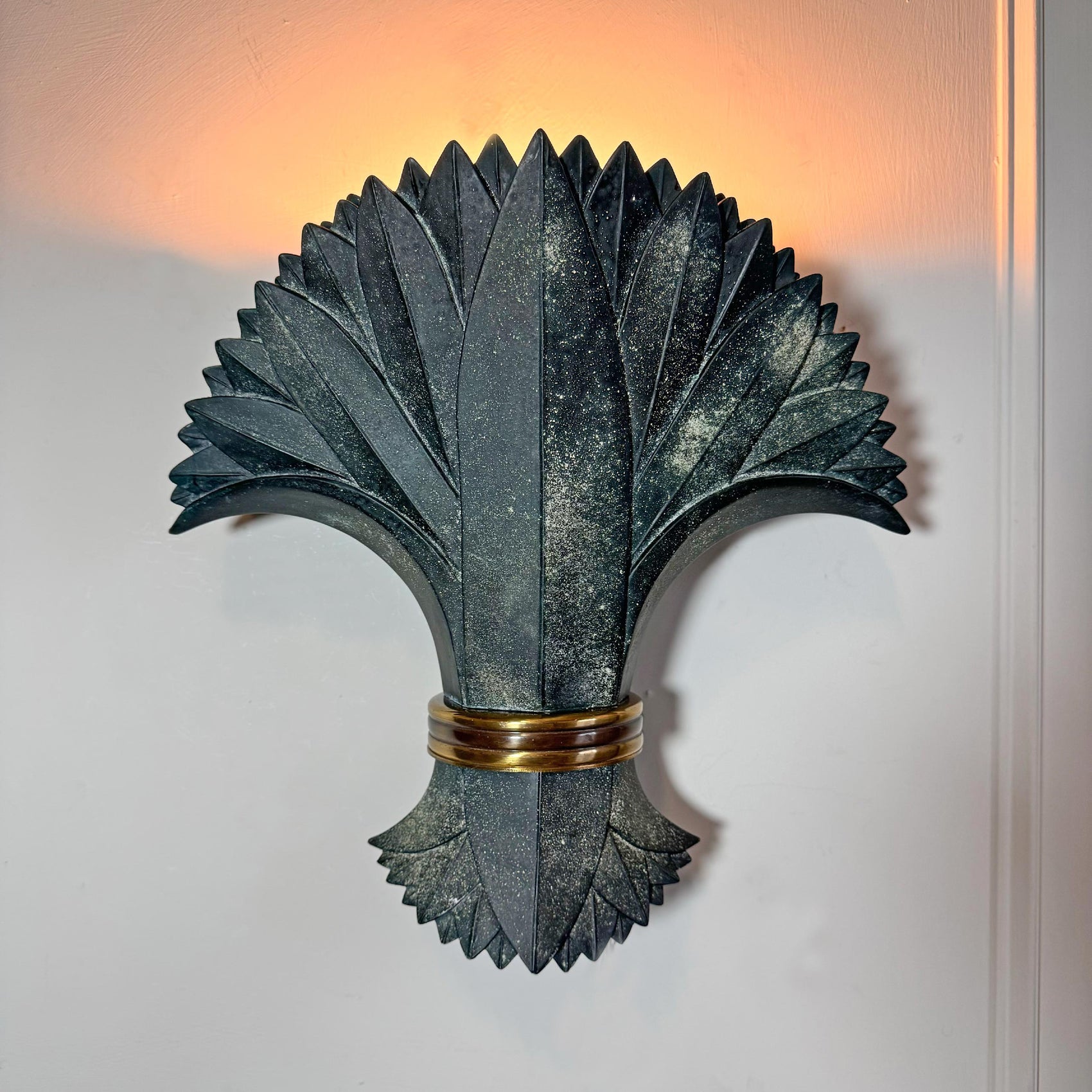 Mid-Century Mariner SA of Spain Leaf Uplighter