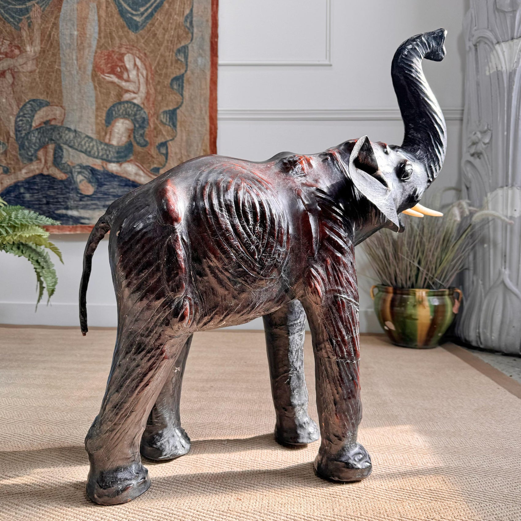 Liberty Of London Leather Elephant Foot Stool