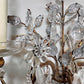 Maison Bagues Set of 3 Substantial Rock Crystal and Gilt Iron Wall Lights Circa 1930's France