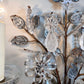 Maison Bagues Set of 3 Substantial Rock Crystal and Gilt Iron Wall Lights Circa 1930's France