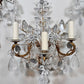Maison Bagues Set of 3 Substantial Rock Crystal and Gilt Iron Wall Lights Circa 1930's France