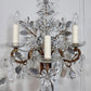Maison Bagues Set of 3 Substantial Rock Crystal and Gilt Iron Wall Lights Circa 1930's France
