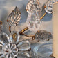 Maison Bagues Set of 3 Substantial Rock Crystal and Gilt Iron Wall Lights Circa 1930's France