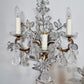 Maison Bagues Set of 3 Substantial Rock Crystal and Gilt Iron Wall Lights Circa 1930's France
