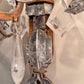 Maison Bagues Set of 3 Substantial Rock Crystal and Gilt Iron Wall Lights Circa 1930's France