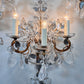 Maison Bagues Set of 3 Substantial Rock Crystal and Gilt Iron Wall Lights Circa 1930's France