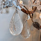 Maison Bagues Set of 3 Substantial Rock Crystal and Gilt Iron Wall Lights Circa 1930's France