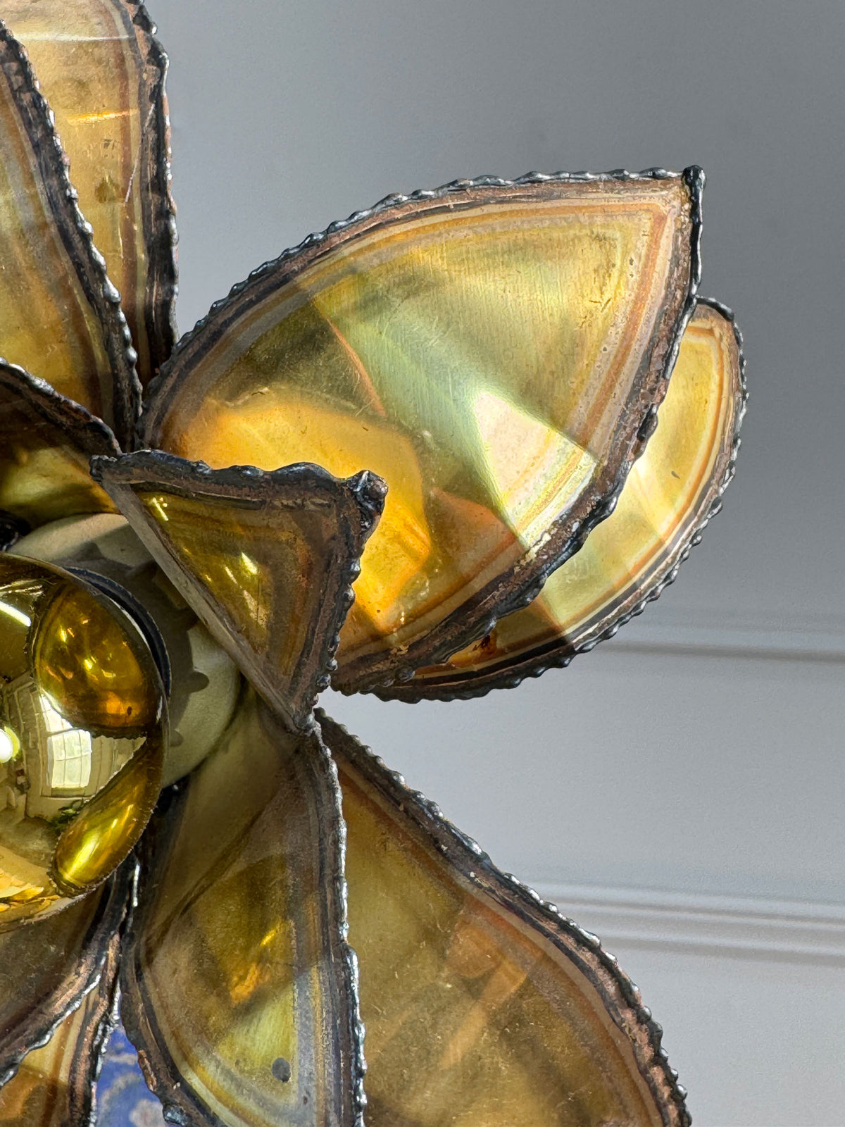 Maison Jansen Floral Table Lamp France 1970's