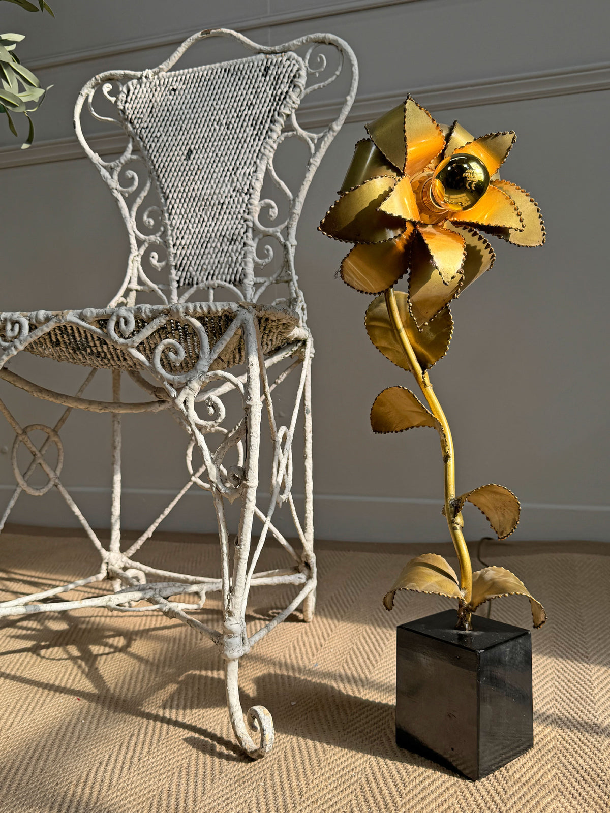 Maison Jansen Flower Table Lamp 1970's France