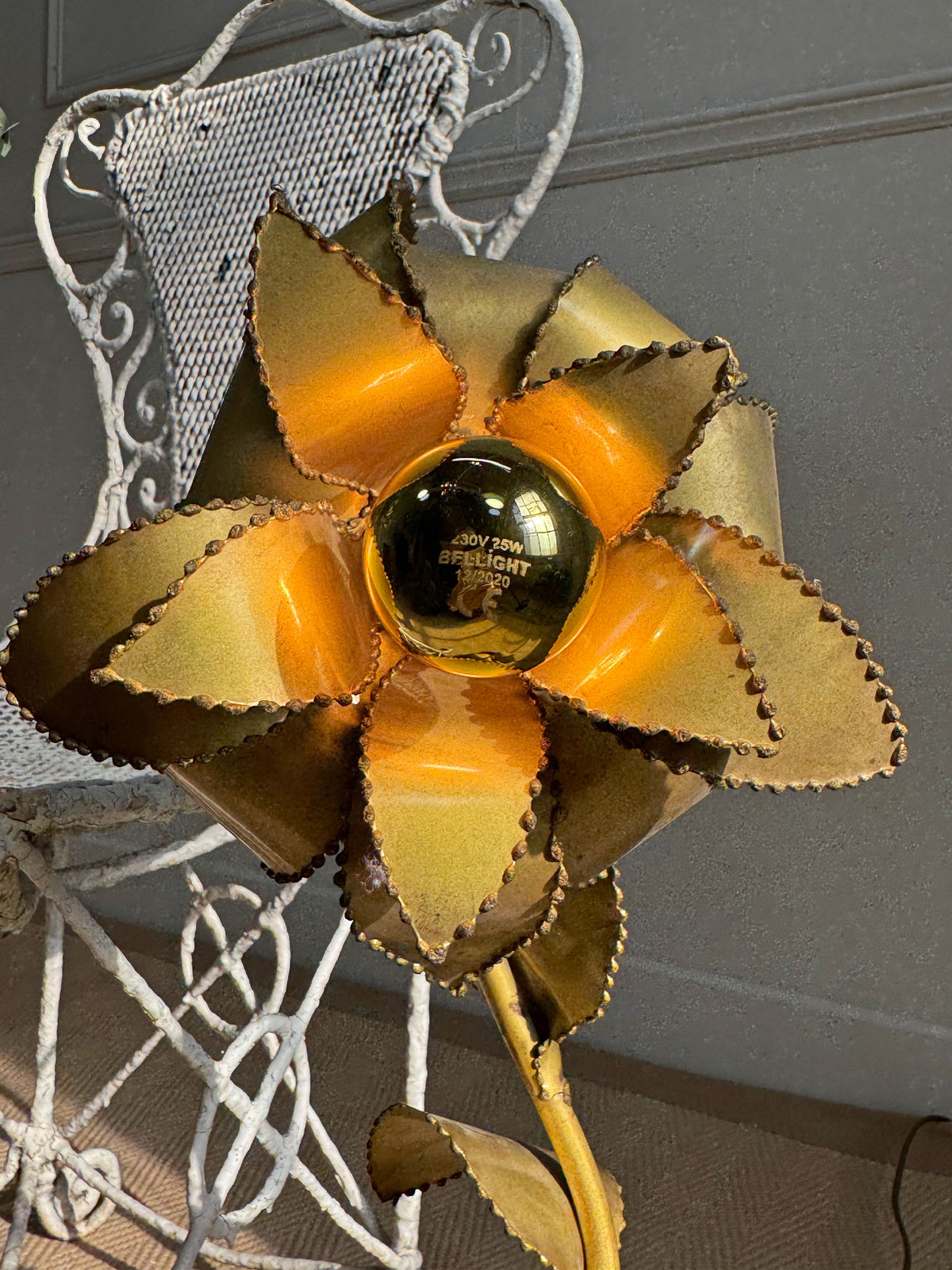 Maison Jansen Flower Table Lamp 1970's France