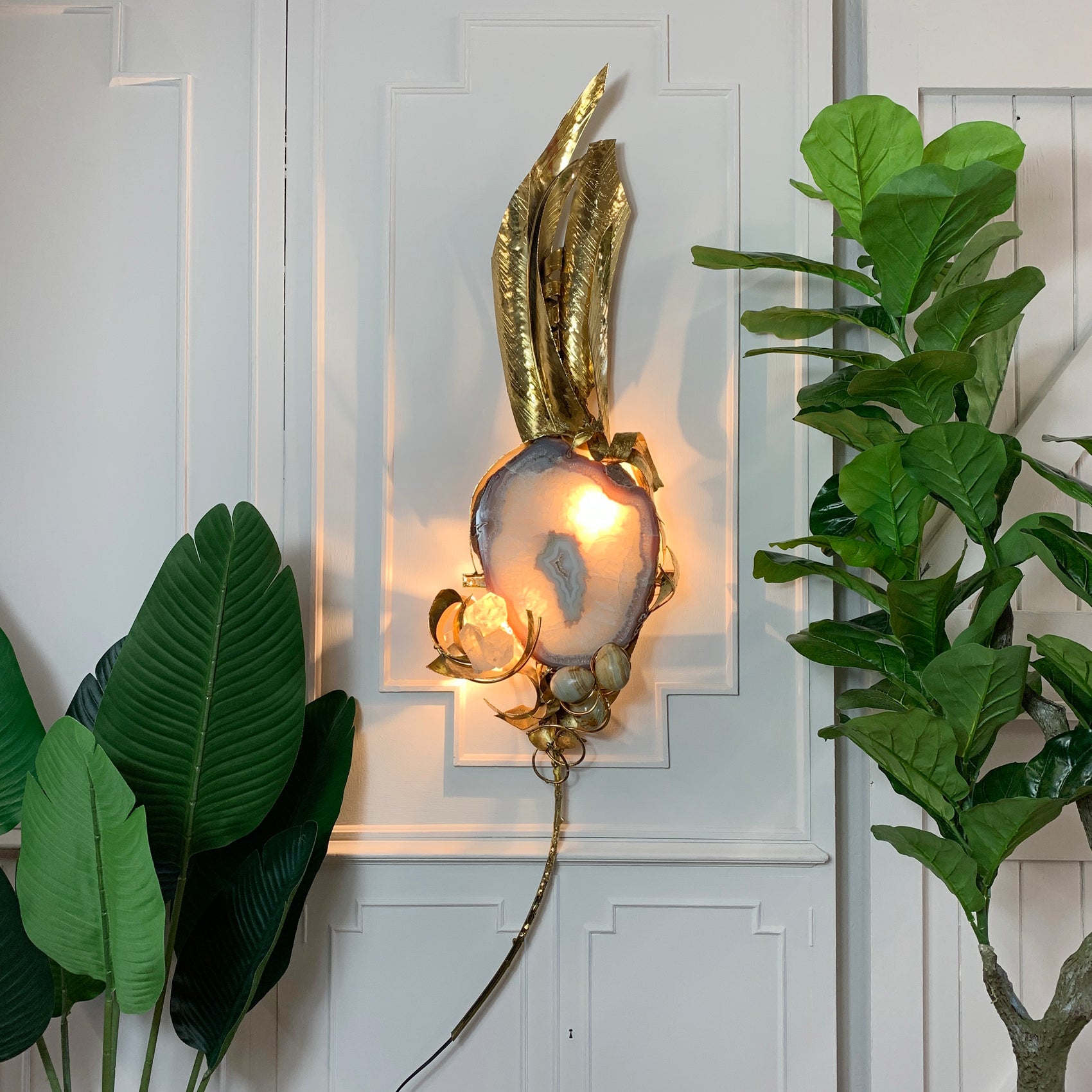 Marc d'Haenens Magnificent Signed Illuminated Wall Sculpture