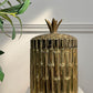 Mauro Manetti Gold Bamboo Basket Ice Bucket Italy 1960's