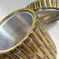 Mauro Manetti Gold Bamboo Basket Ice Bucket Italy 1960's