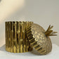 Mauro Manetti Gold Bamboo Basket Ice Bucket Italy 1960's