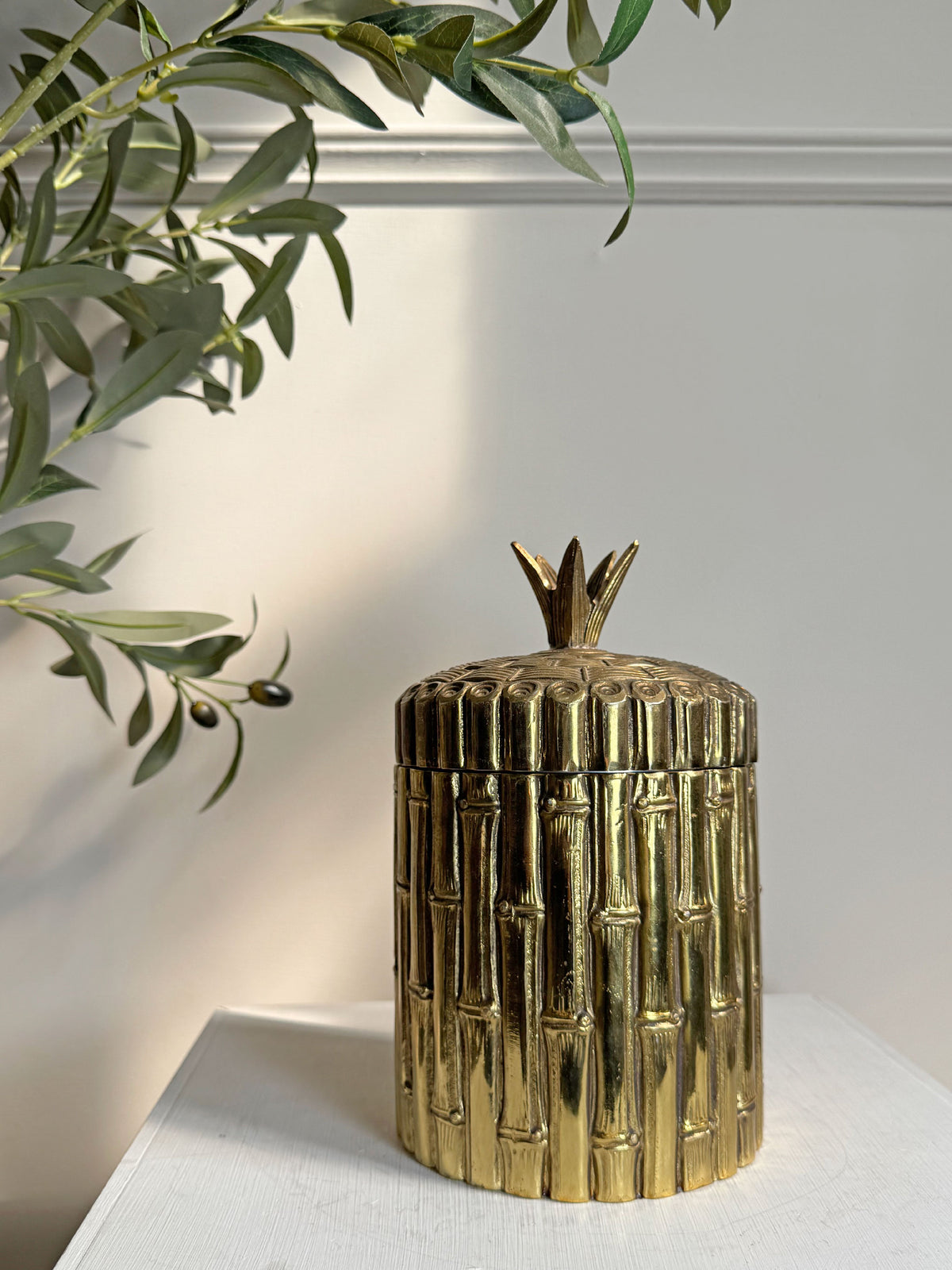 Mauro Manetti Gold Bamboo Basket Ice Bucket Italy 1960's