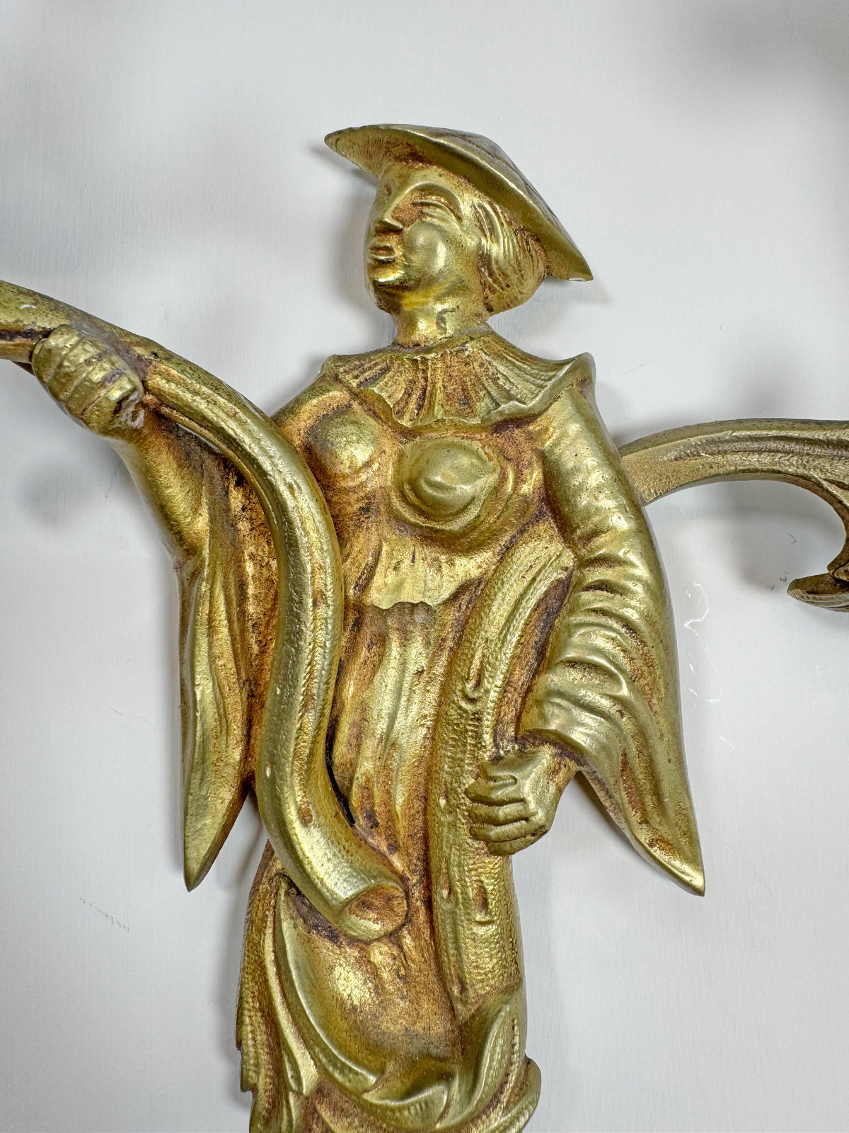 Pair of Mid Century Chinoiserie Figure Wall Lights