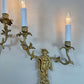 Pair of Mid Century Chinoiserie Figure Wall Lights