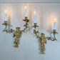 Pair of Mid Century Chinoiserie Figure Wall Lights