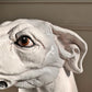 An Impeccable 1950's Italian Life Size Glazed Terracotta Greyhound Statue