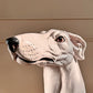 An Impeccable 1950's Italian Life Size Glazed Terracotta Greyhound Statue