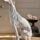 An Impeccable 1950's Italian Life Size Glazed Terracotta Greyhound Statue