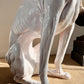 An Impeccable 1950's Italian Life Size Glazed Terracotta Greyhound Statue