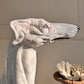 An Impeccable 1950's Italian Life Size Glazed Terracotta Greyhound Statue