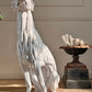 An Impeccable 1950's Italian Life Size Glazed Terracotta Greyhound Statue