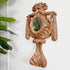 Baroque monstrance, hand carved and painted in a striking dusky rose pink and gold finish, it has been fitted with a small mirror plate to the centre and repurposed to hang on the wall