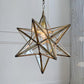 1920's Moravian Glass Star Pendant Ceiling Light