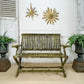 Mossy Folding Wooden Garden Bench