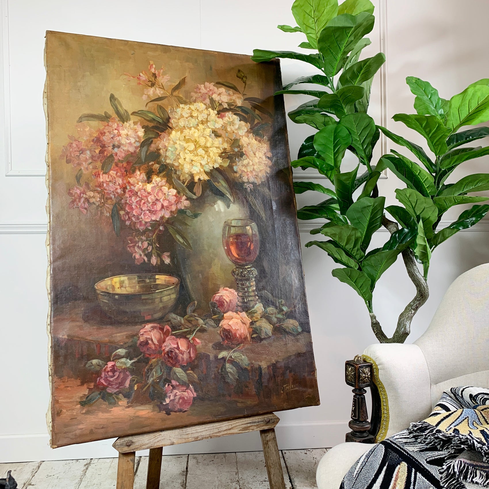 Cornelius 'Kees' Terlouw still life on canvas