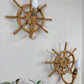 Audoux Minet an Exceptionally Rare Pair of Ships Wheel Rope Wall Lights France 1960's