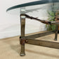 Jean-Pierre Ryckaert Tan Leather Strap and Steel Coffee Table